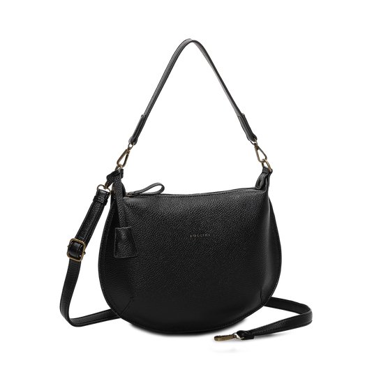 Puccini Miriam skulderveske med to remmer, svart