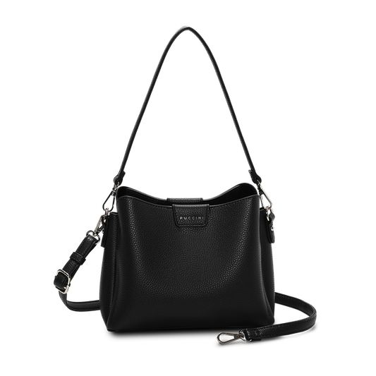 Puccini Anna crossbody-veske med kort rem, svart