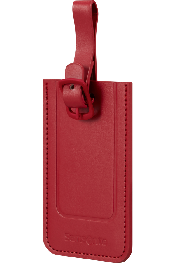 Samsonite 155592-1726 TA REVOLUTION RECTANGLE LUGGAGE TAG x2 RED