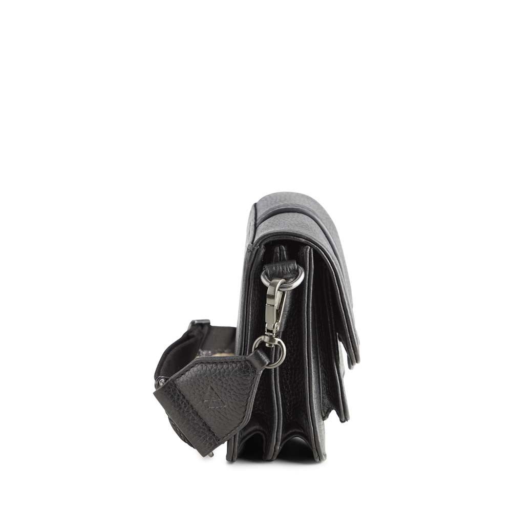 Markberg Milena Crossbody Bag Grain Black w/Black+Gold+Gunmetal - bagsandluggage.no