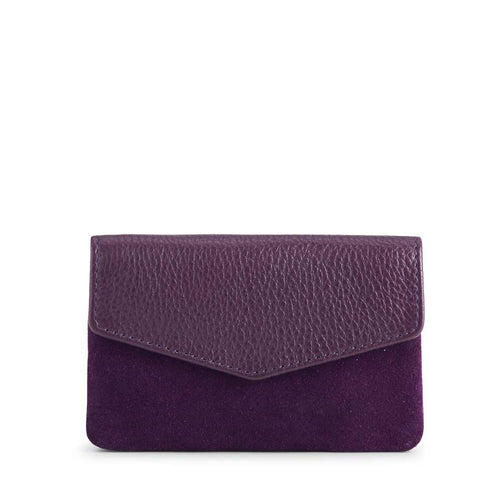 Markberg Faith coin purse, suede Dark purple - bagsandluggage.no