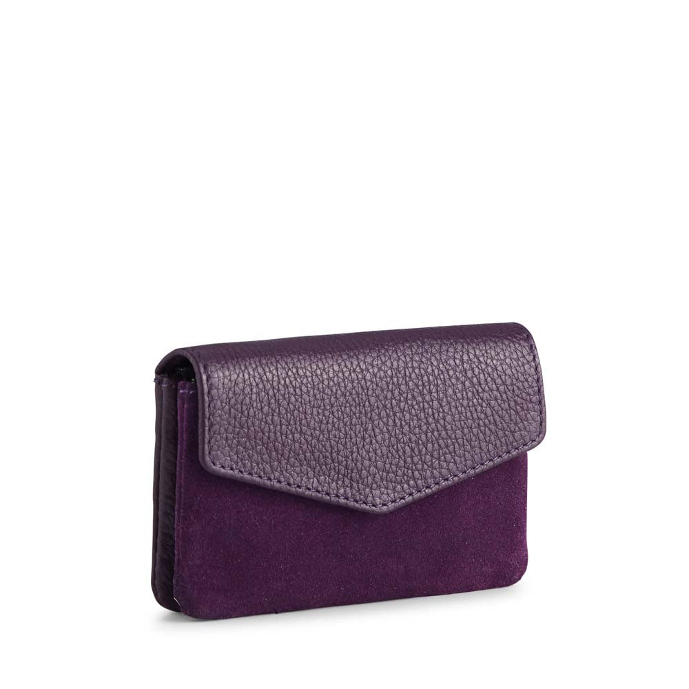 Markberg Faith coin purse, suede Dark purple - bagsandluggage.no