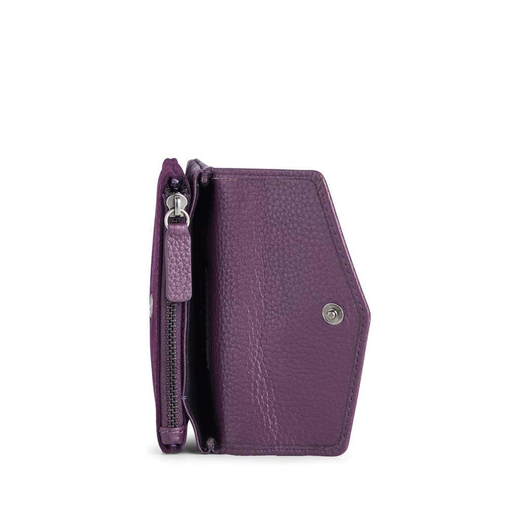 Markberg Faith coin purse, suede Dark purple - bagsandluggage.no
