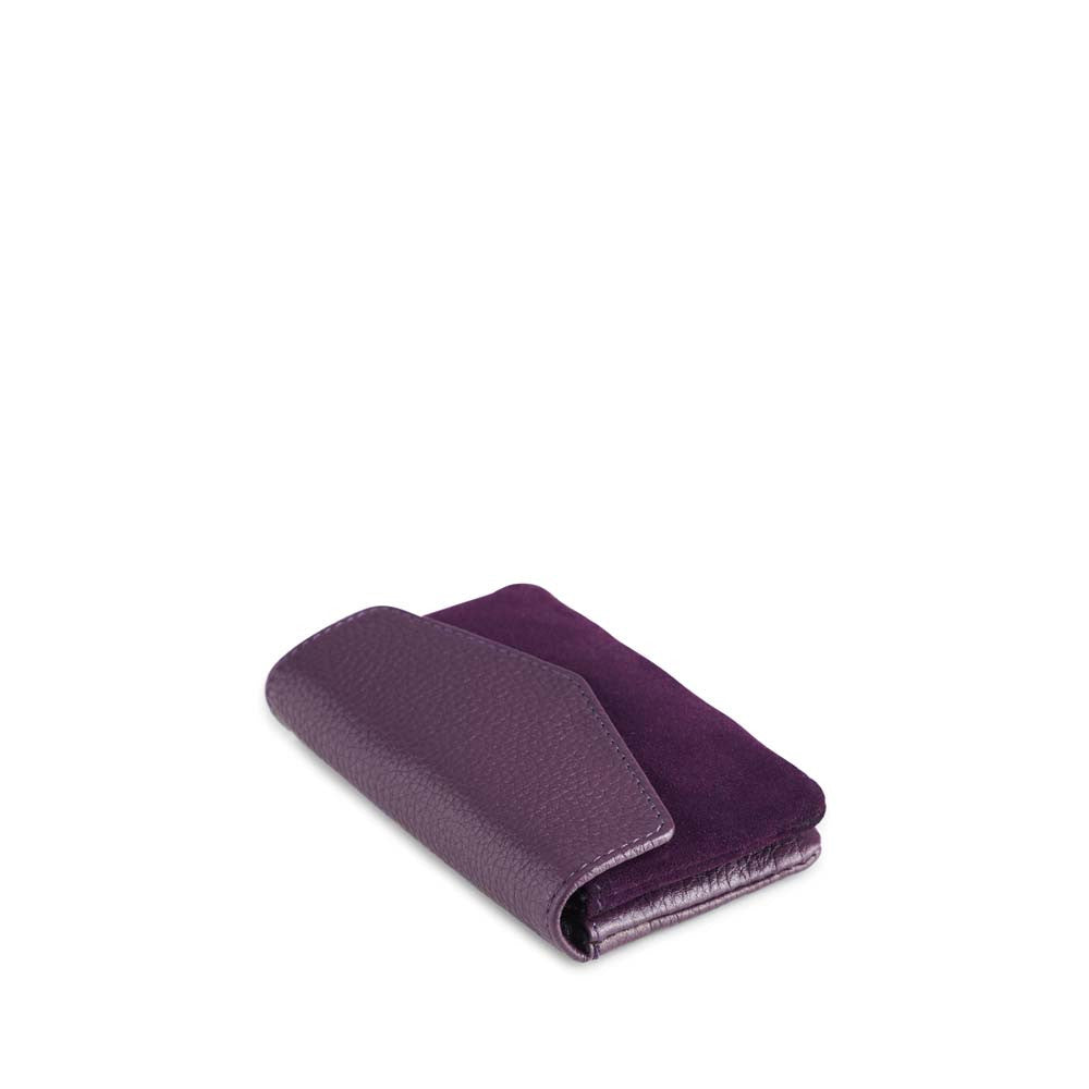 Markberg Faith coin purse, suede Dark purple - bagsandluggage.no