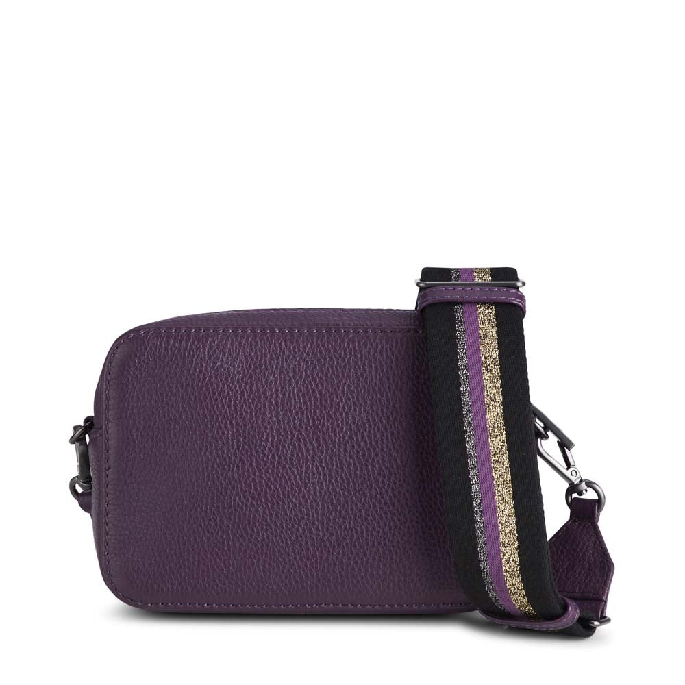 Markberg Elea crossbody bag, suede mix Dark purple - bagsandluggage.no