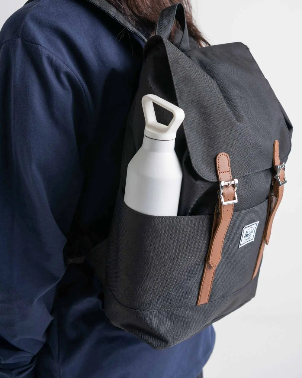 Black Herschel 11091 Retreat Small Black Ryggsekk