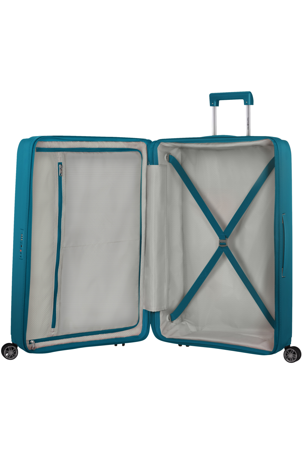 SAMSONITE HI-FI SPINNER 75/28 EXP PETROL BLUE - bagsandluggage.no