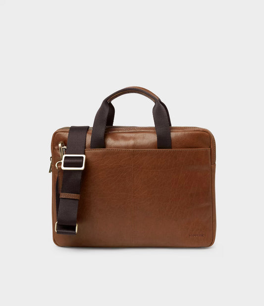 SADDLER 11333-0046 JAMES PC VESKE MIDBROWN - bagsandluggage.no