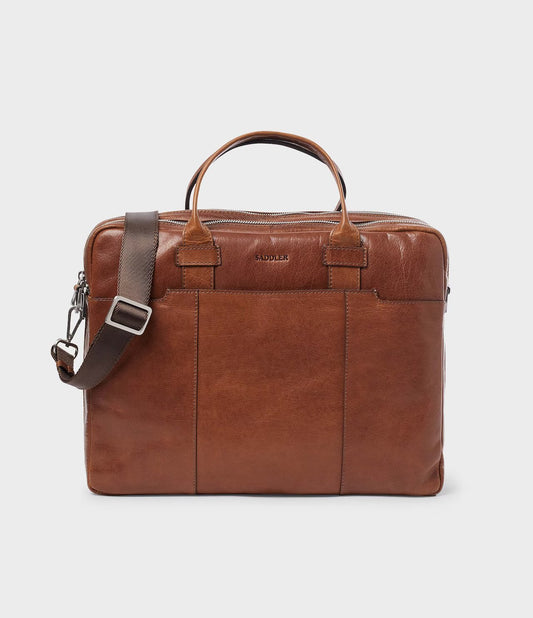 Saddler 11454 Vadstena Pc veske Midbrown - bagsandluggage.no